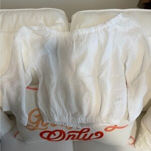 White Off-Shoulder Blouse